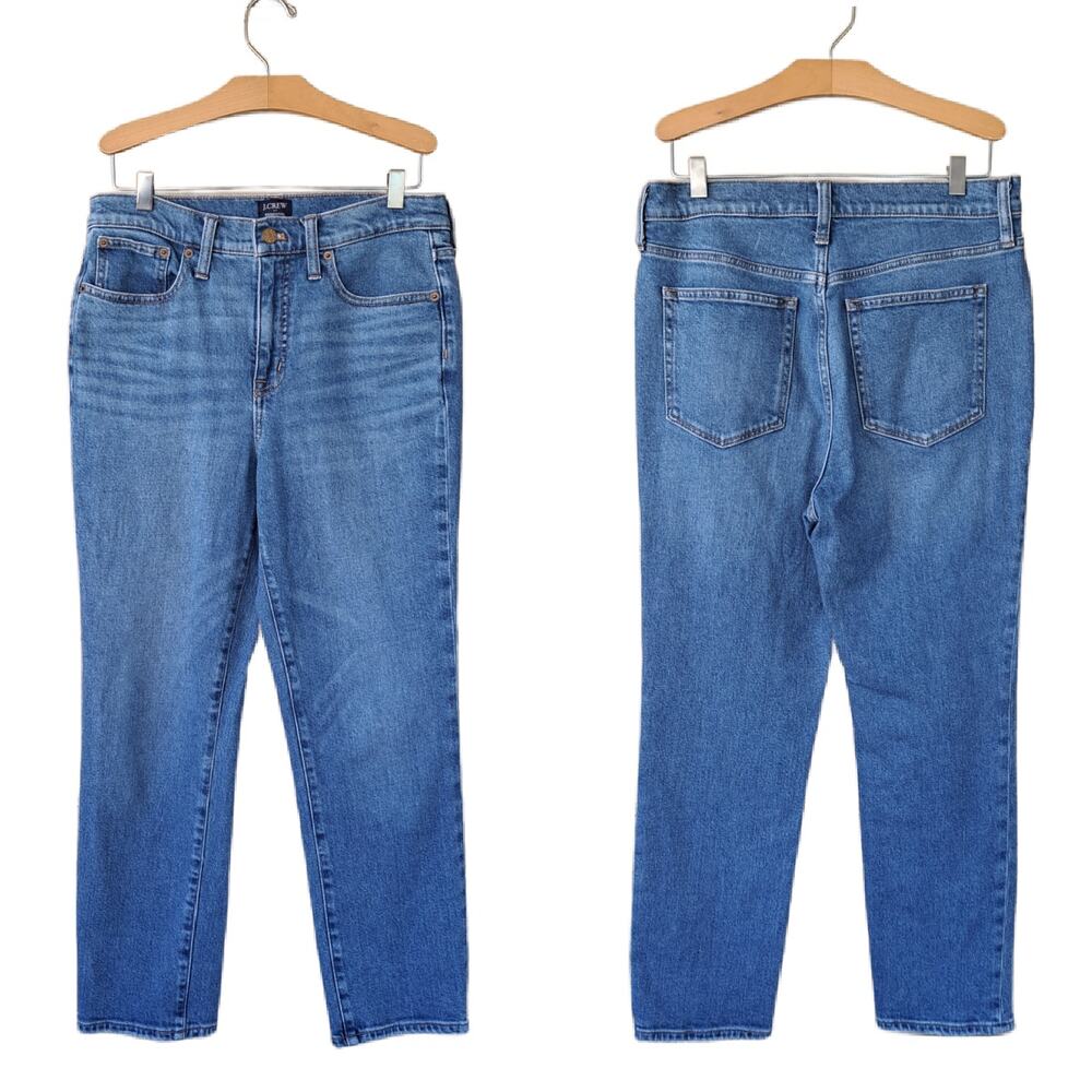 J. CREW Essential Straight Leg Jeans in All-Day Stretch Size 29 Meadow Blue Wash